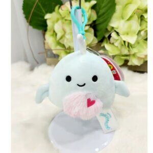 Squishmallow Niema the Narwal Clip Valentines 3.5” BNWT